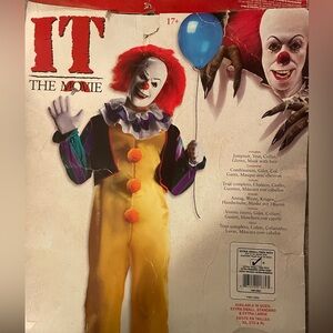 IT the movie adult deluxe costume xtra small.